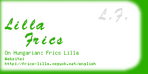 lilla frics business card